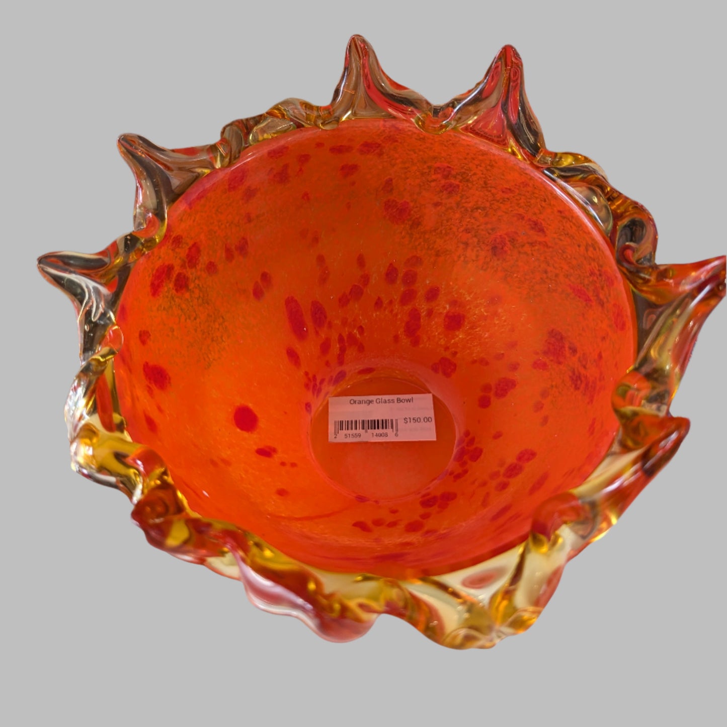 Orange Murano Glass Bowl
