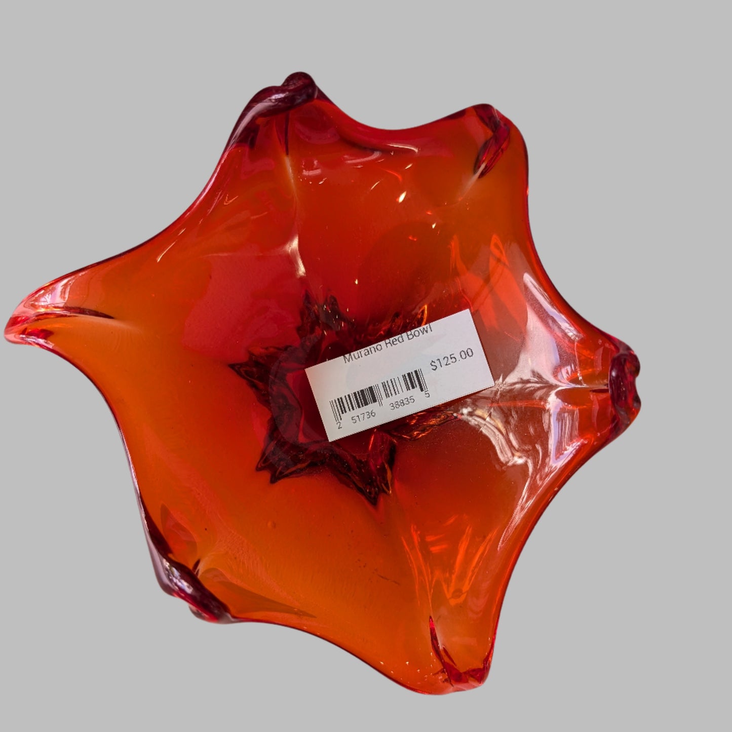 Murano Glass Red Bowl