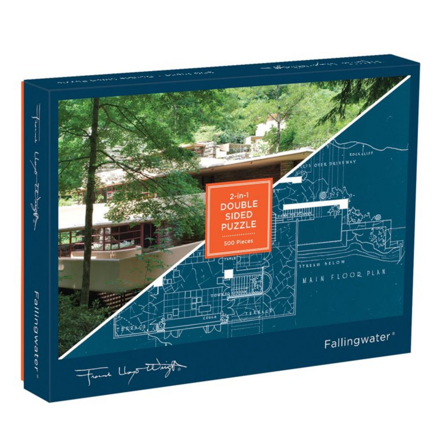 Frank Lloyd Wright Falling Water 2-sided 500 Piece Puzzle