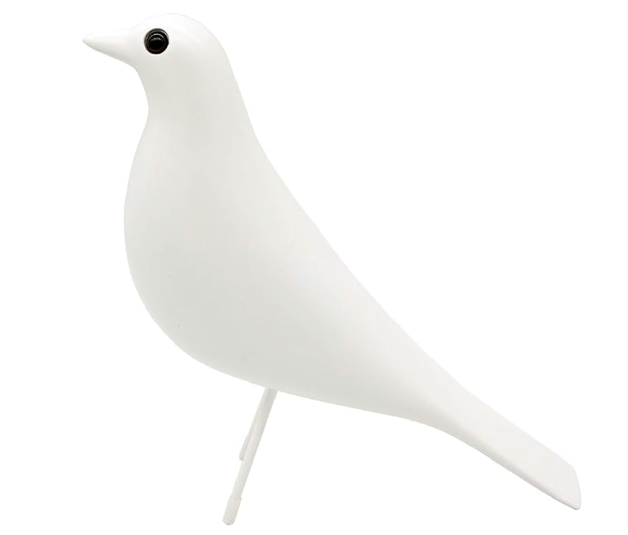 Home Decor Wooden Bird Sculpture - White