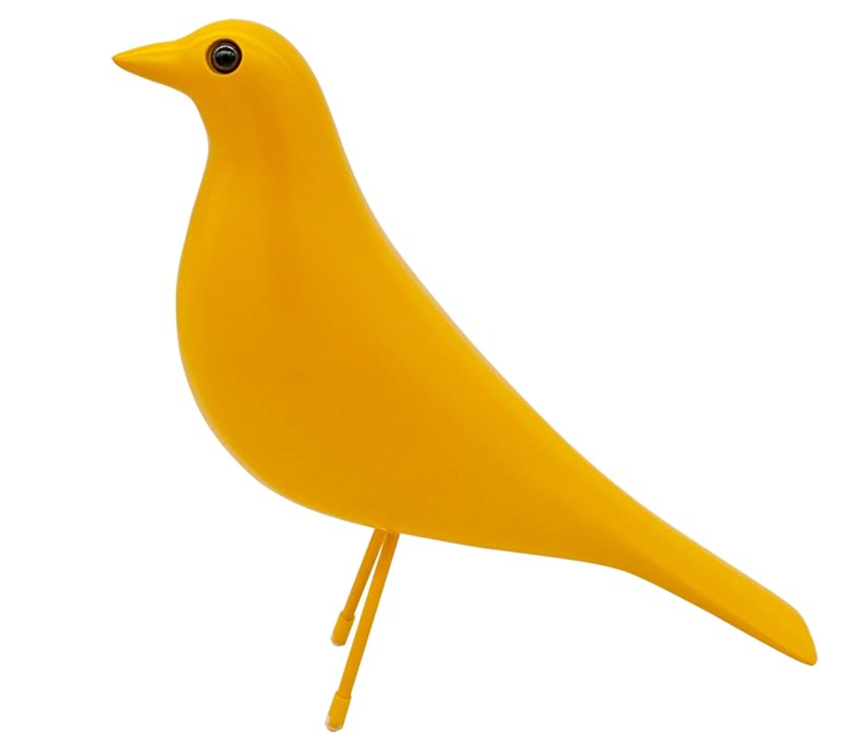 Home Decor Wooden Bird Sculpture - Yellow