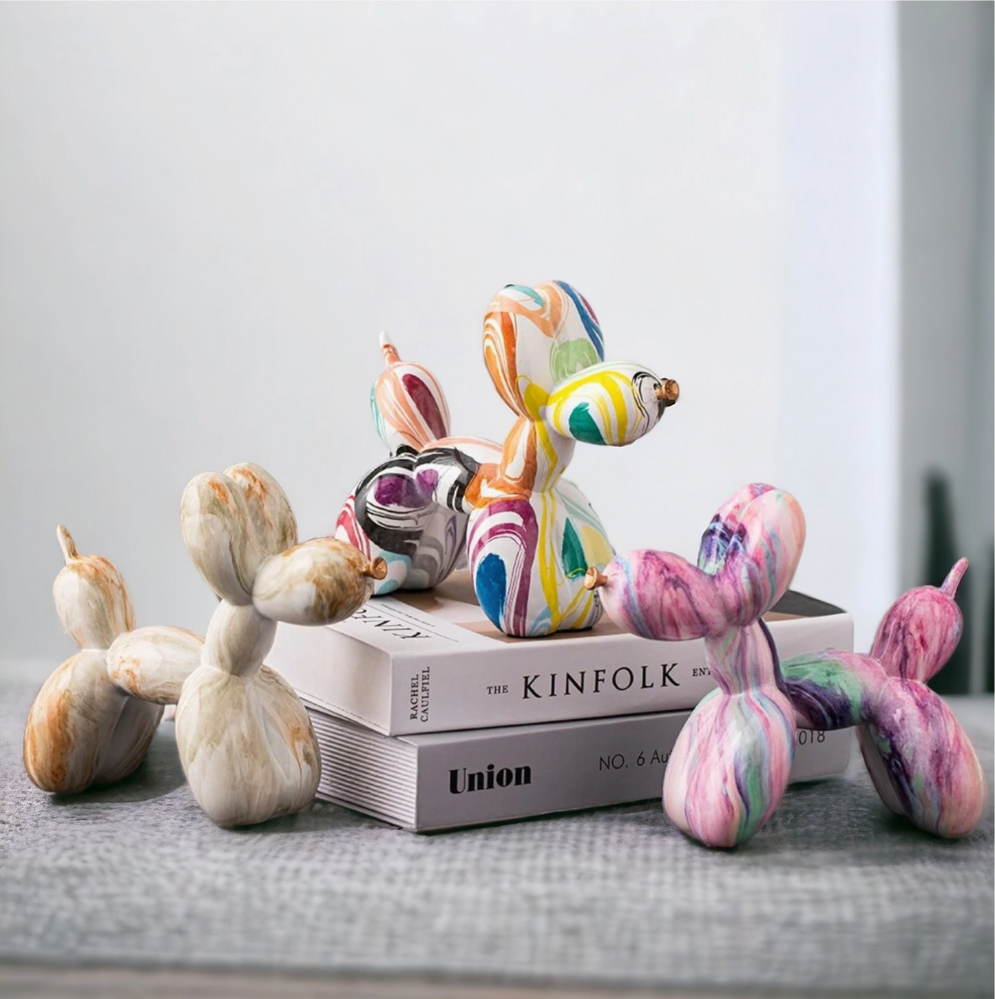 Balloon Dog Sculpture, Small - Rainbow Colours