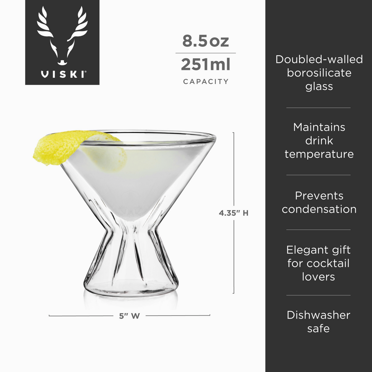 Double-Walled Martini Glasses