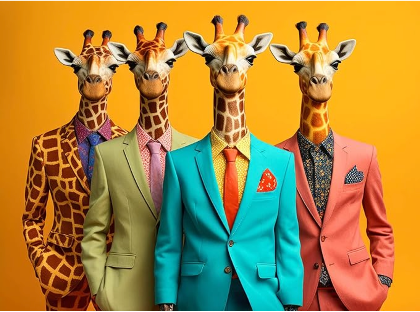 The Fab Four Giraffes - 1000 Pc. Puzzle