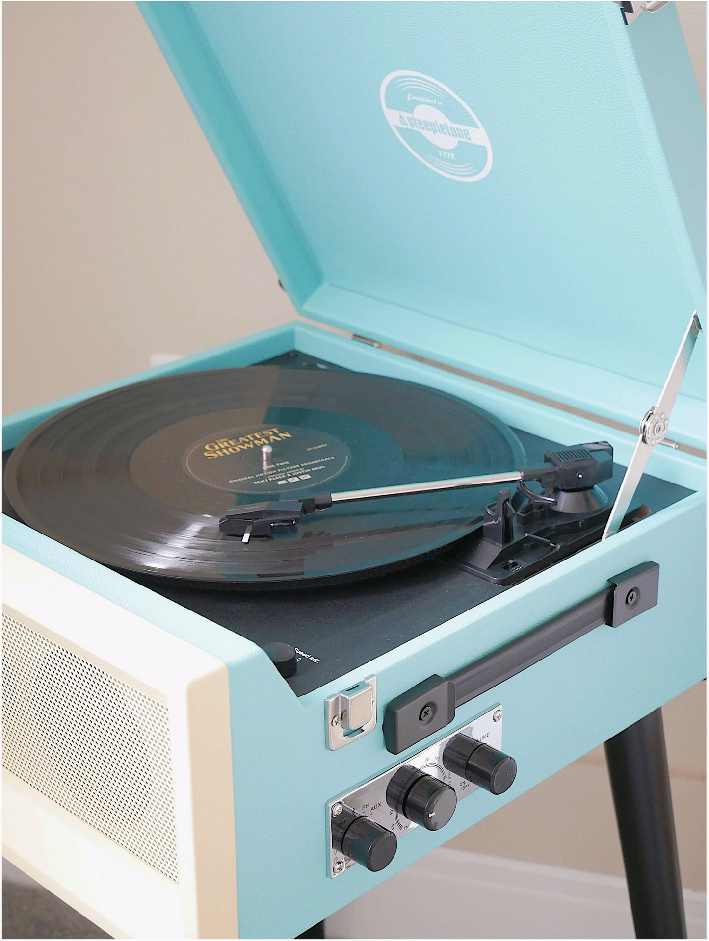 Retro Record Player On Legs - with Bluetooth and Radio