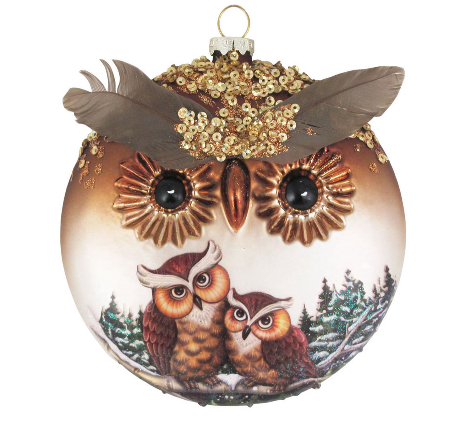 Owl Disc Figurine Ornament