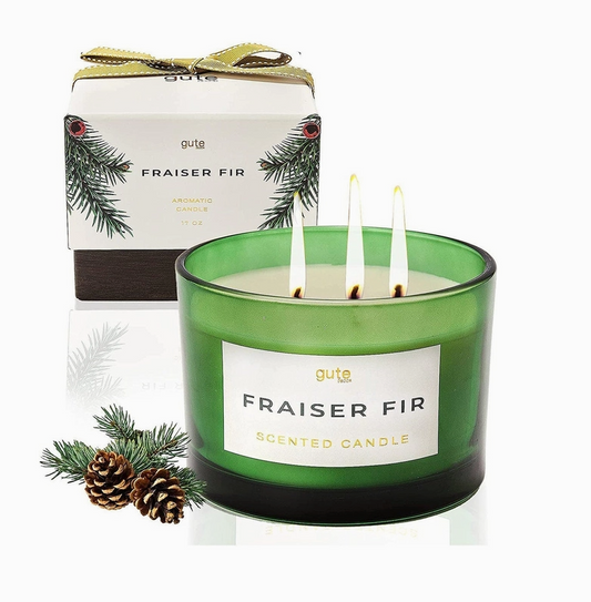 Fraser Fir 3-Wick Festive Scented Soy Candle