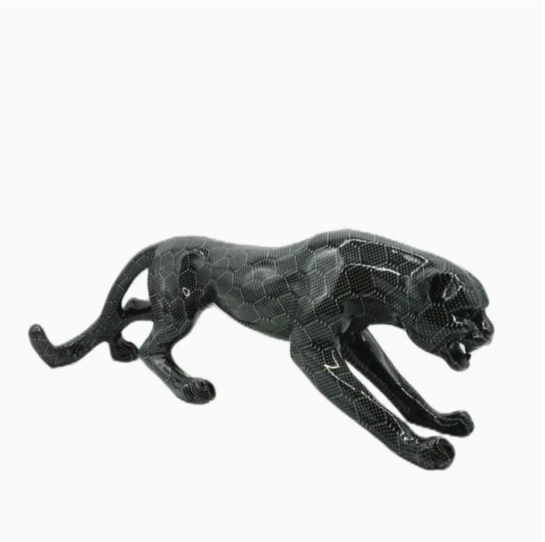 Geometric Modern Panther Sculpture